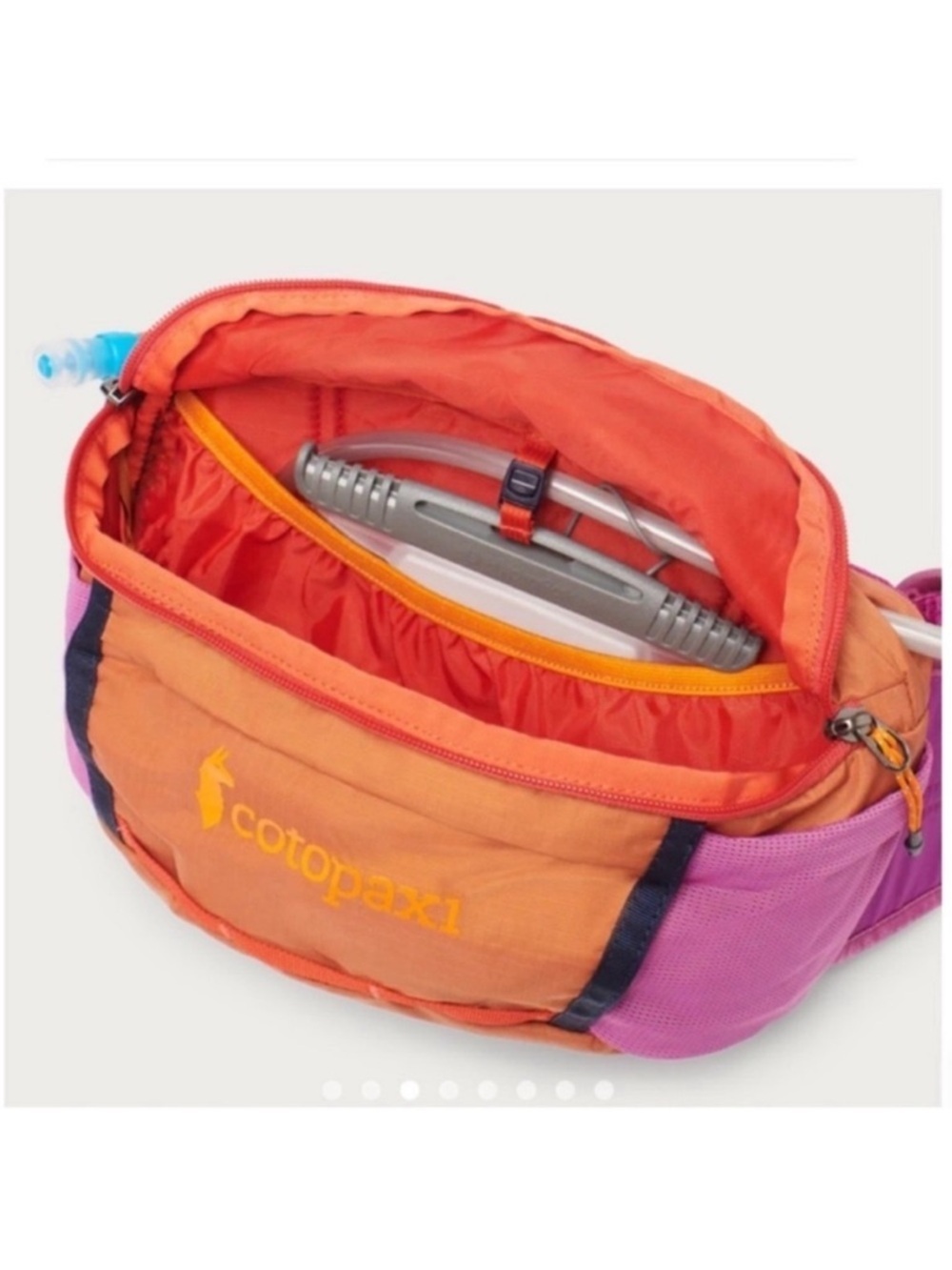 Cotopaxi Lagos 5L Hiking Hydration Hip Pack Orange Purple NWT Ventilated - Picture 6 of 11